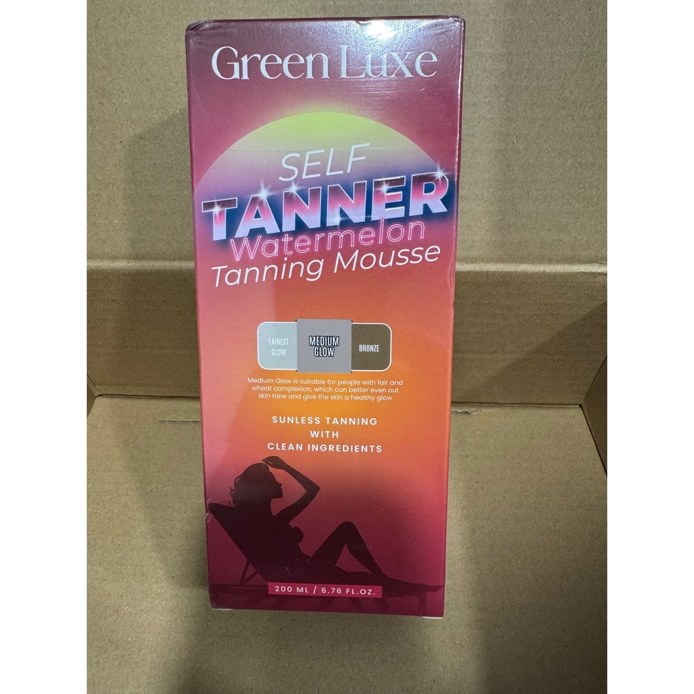 Green Luxe Watermelon Self Tanner Tanning Mousse Medium Glow 6.76 fl oz Sunless - Picture 1 of 2